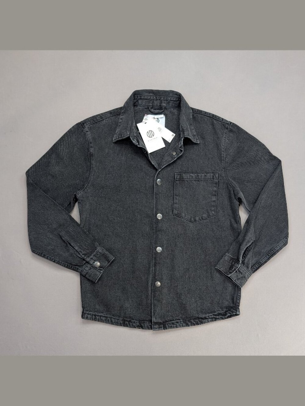 Nordam Gray Denim Shacket Snap Button Shirt Jacket Mens Medium NWT